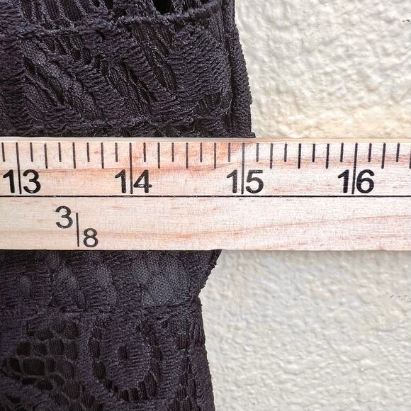 En Focus Studio Womens Black Sleeveless Lace Lined Dress Size 6 - Picture 9 of 10